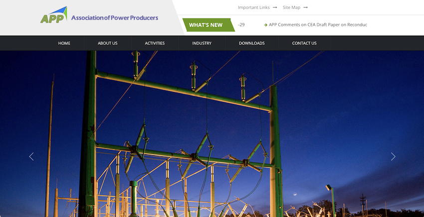 Power industry association corporate website development